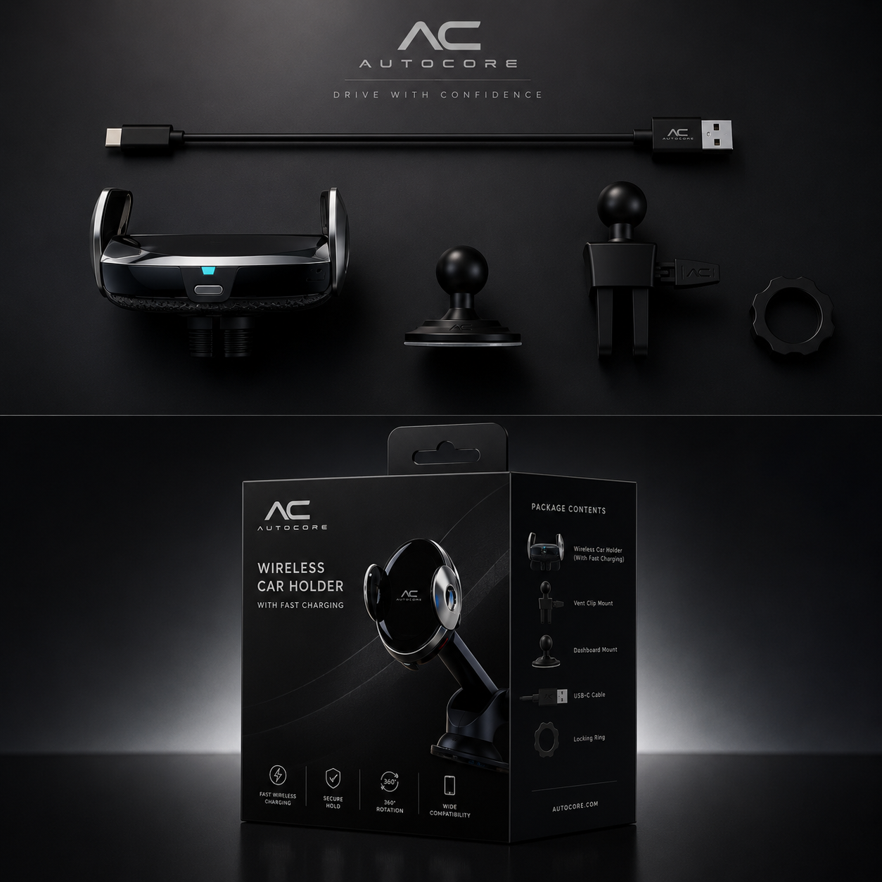 AutoCore™ MagCharge Pro Wireless Car Mount